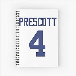 Dak Prescott Cowboys Spiral Notebook