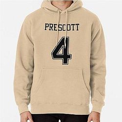 Football Dak Prescott Black Pullover Hoodie for Men and Women