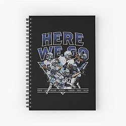 Dak Prescott Dallas Team We Go Spiral Notebook