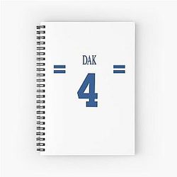 Dak Prescott Jersey Notebook