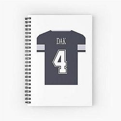 Dak Prescott Blue Notebook