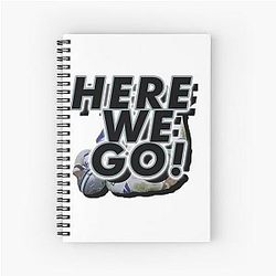 Here We Go Dak Prescott Cowboys Spiral Notebook