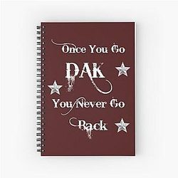 Funny Dallas Cowboys Dak Prescott Jersey Spiral Notebook