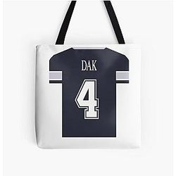 Dak Prescott Jersey Blue Tote Bag