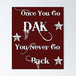 Funny Dak Prescott Dallas Cowboys Jersey Poster