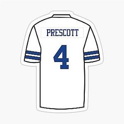Dak Prescott Jersey Sticker