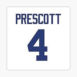 Dak Prescott Cowboys Sticker
