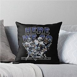 Dak Prescott Dallas Team Here Throw Pillow