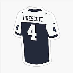 Dak Prescott Thanksgiving Day Jersey Sticker