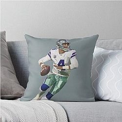 Dak Prescott Dallas Cowboys Throw Pillow