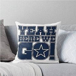 Dallas Cowboys: Dak Prescott Yeah Here We Go Throw Pillow
