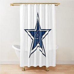 Dallas Cowboys Quarterback Dak Prescott 4 Shower Curtain