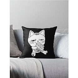 Dandadan turbo cat glizzy Throw Pillow