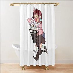 Dandadan cuter couple  Shower Curtain