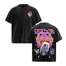 Split Front Back Art PTTT1304 Washed  Dandadan T-Shirts