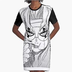 Dandadan manga Okarun Ken Takakura Graphic T-Shirt Dress