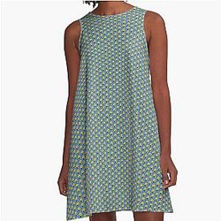 Dan Henderson Blue A-Line Dress