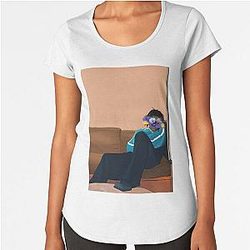 Daniel Caesar vertical  Premium Scoop T-Shirt
