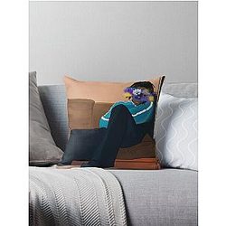 Daniel Caesar flowers Throw Pillow