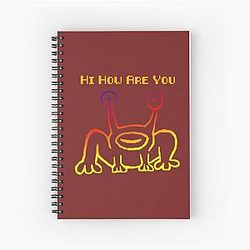 Hi How Are You Shirt Daniel Johnston Album Cover  Austin Texas Keep Austin Weird Frog Mu    Spiral Notebook