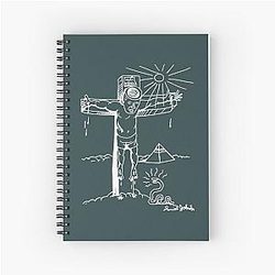 Daniel Johnston  WHITE PRINT Spiral Notebook