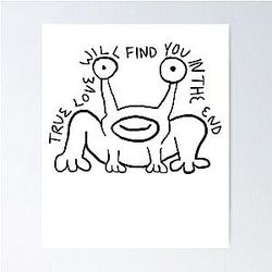 Daniel Johnston True Love Will Find You Frog (Tribute) Poster