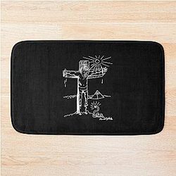 Daniel Johnston  WHITE PRINT Bath Mat