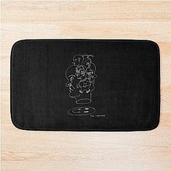 Daniel Johnston drawing 2  WHITE PRINT Bath Mat