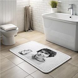 Daniel Johnston - Visual Art and Comic Style Daniel Johnston Bath Mats