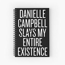 Danielle Campbell Slay White Spiral Notebook