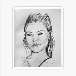Danielle Campbell Sketch Design Sticker