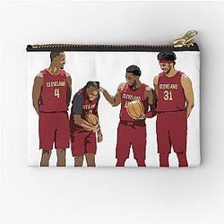 Evan Mobley, Donovan Mitchell, Darius Garland, Jarrett Allen Zipper Pouch