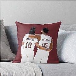 Donovan Mitchell Darius Garland Throw Pillow