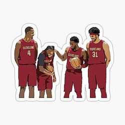 Evan Mobley, Donovan Mitchell, Darius Garland, Jarrett Allen Sticker