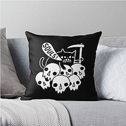Dark Souls Pillows - Cat Got Your Soul? Throw Pillow RB0909