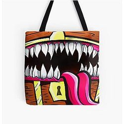 Dark Souls Bags - Mimic Chest - Dungeons &amp; Dragons Monster Loot All Over Print Tote Bag RB0909