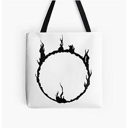 Dark Souls Bags - Dark Sign - Black  All Over Print Tote Bag RB0909