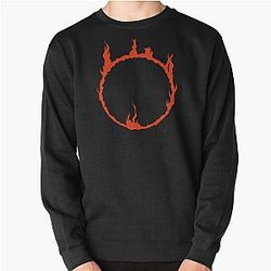 Dark Souls Sweatshirts - Dark Sign - Red  Pullover Sweatshirt RB0909