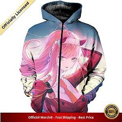 Darling in the Franxx Zip Hoodie Busty Zero Two 3D All Over Print