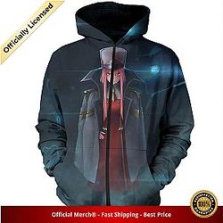 Darling in the Franxx Zip Hoodie 3D Printed Zero Two in APE Special Force Uniform