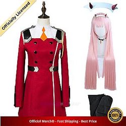 DARLING in the FRANXX Cosplay - 02 Zero Two Cosplay Costume Full Sets Dress Headwear wigs