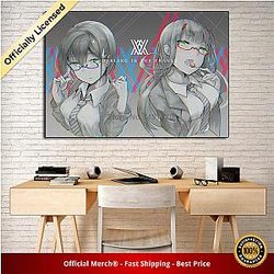 Darlings In The Franxx - Sexy Anime Art Canvas Black &amp; White Poster Zero Two Inspired