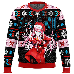 Darling in the Franxx Zero Two Ugly Christmas Sweater