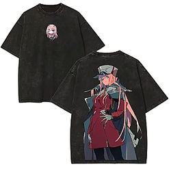 Zero Two PTTT2404 Washed  Darling In The Franxx T-Shirts