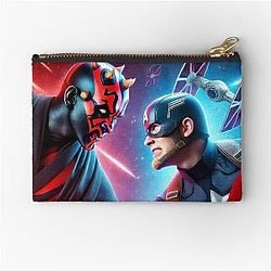 Captain America v Darth Maul Zipper Pouch