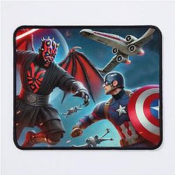 Captain America vs Darth Maul Mouse Pad