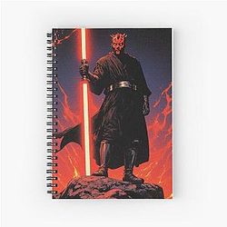 Darth Maul Vintage Comic Poster Spiral Notebook