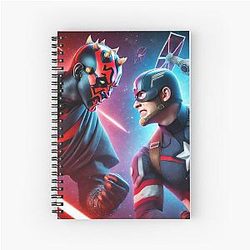 Captain America vs Darth Maul Notebook
