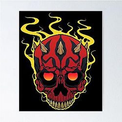 Darth Maul Skull Poster