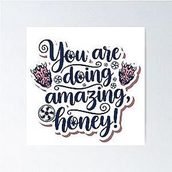 You Are Doing Amazing, Star Wars Inspired Darth Maul Dark Side Sticker Poster